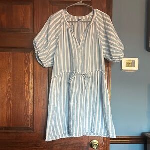 Old Navy Blue and White Striped Dress